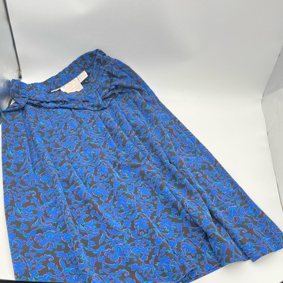 Vintage Dresses & Skirts - Pendleton‎ “Country Sophisticates” Blue Floral Maxi Skirt